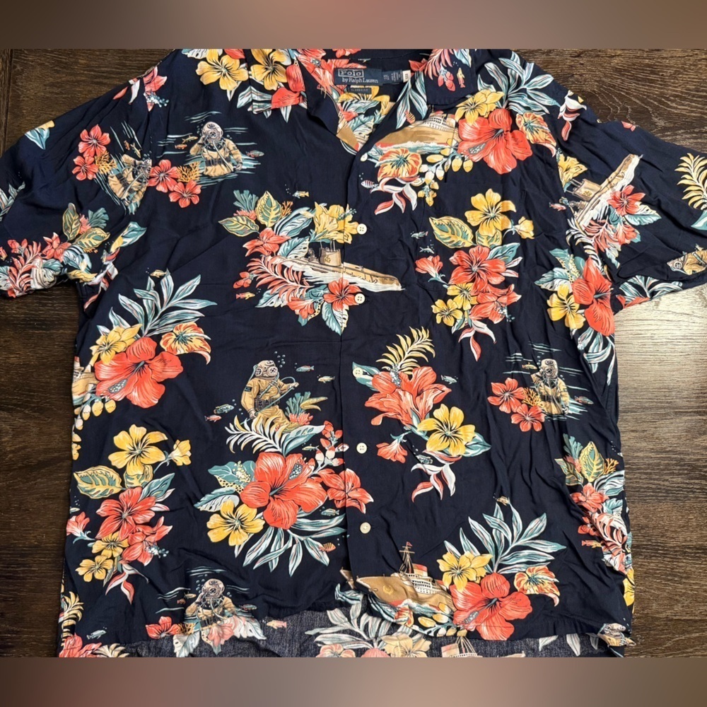 Polo Ralph Lauren Men's Floral Hawaiian Camp Collar Shirt - Picture 4 of 7